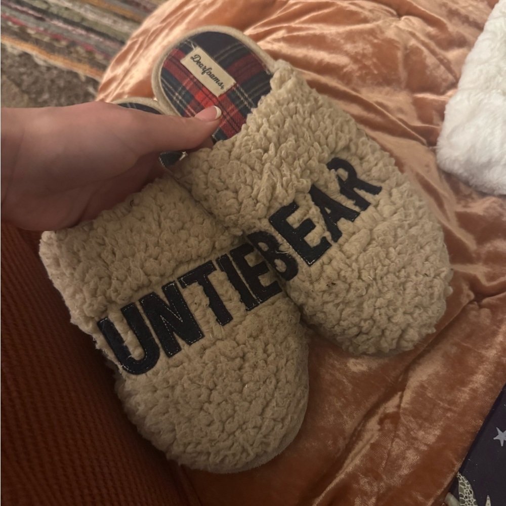Auntie bear slippers worn twice